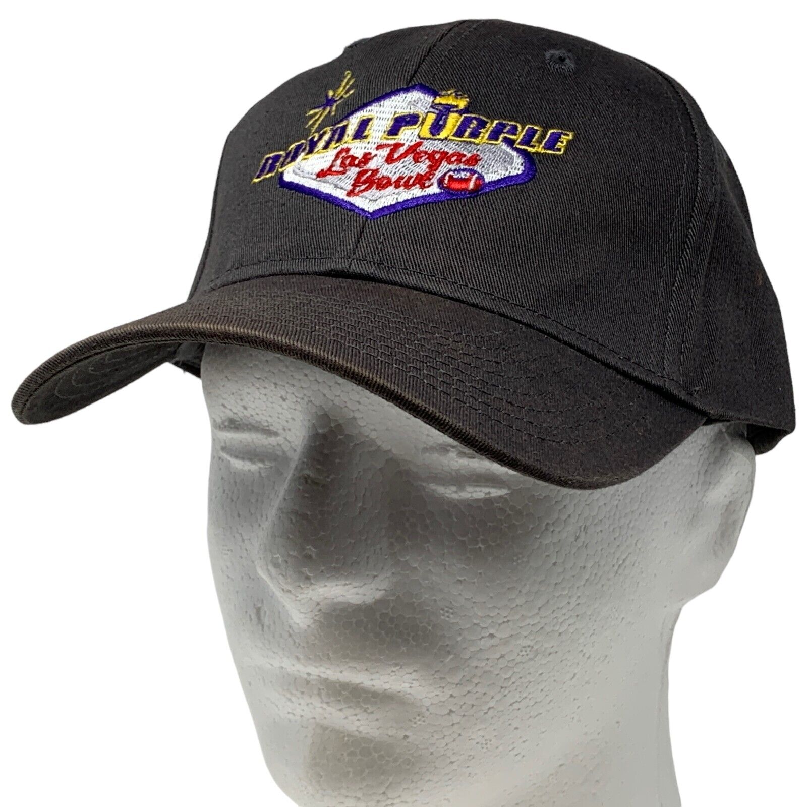 Las Vegas Bowl Hat Cap Gray Ncaa College Football Royal Purple 6 Panel Strapback